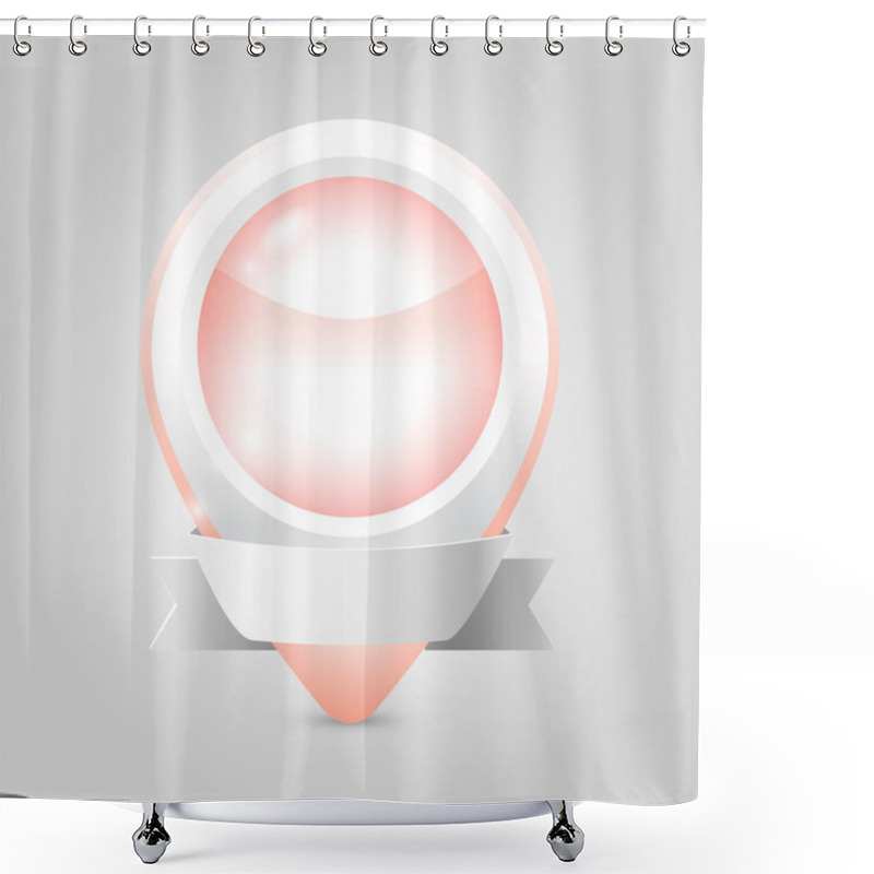 Personality  Map Pointer. Vector Illustration Shower Curtains