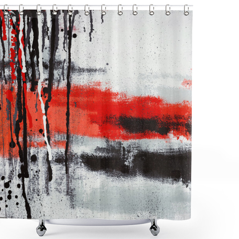 Personality  Abstract Art Painting Dripping Shower Curtains