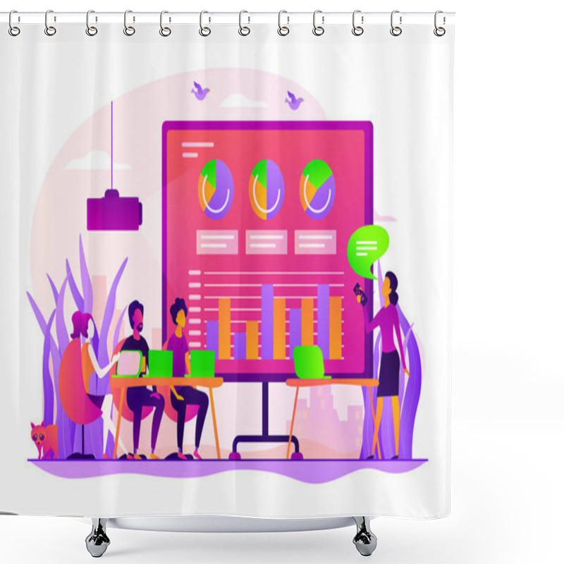 Personality  Digital Presentation Concept Vector Illustration Shower Curtains