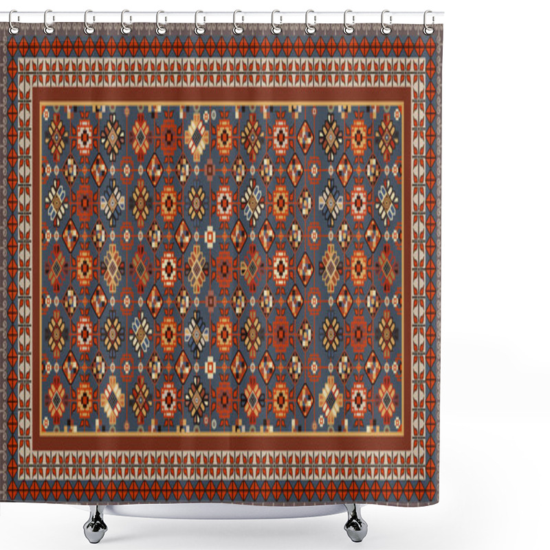 Personality  Azerbaijani Carpet Vector Shower Curtains