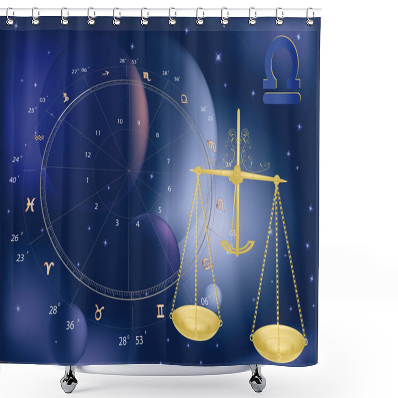 Personality  Astrological Signs Scales Shower Curtains