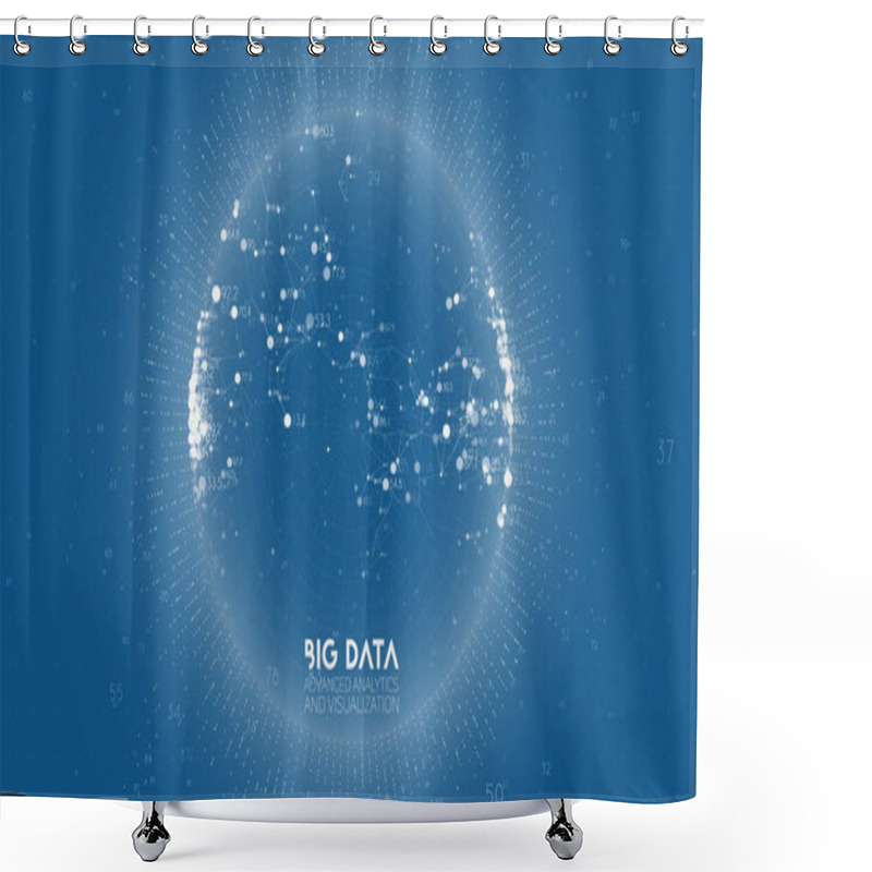 Personality  Big Data Visualization. Futuristic Infographic. Information Aesthetic Design. Visual Data Complexity. Complex Data Threads Graphic Visualization. Abstract Data Graph Shower Curtains