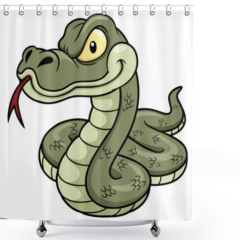 Personality  Cartoon Snake Shower Curtains