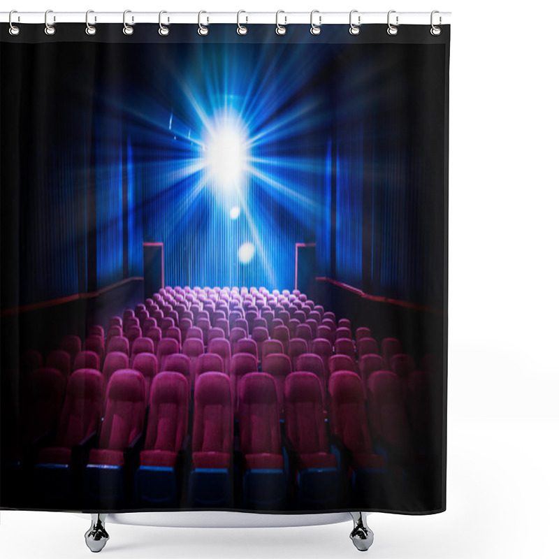 Personality  Movie Theater With Empty Seats And Projector Shower Curtains