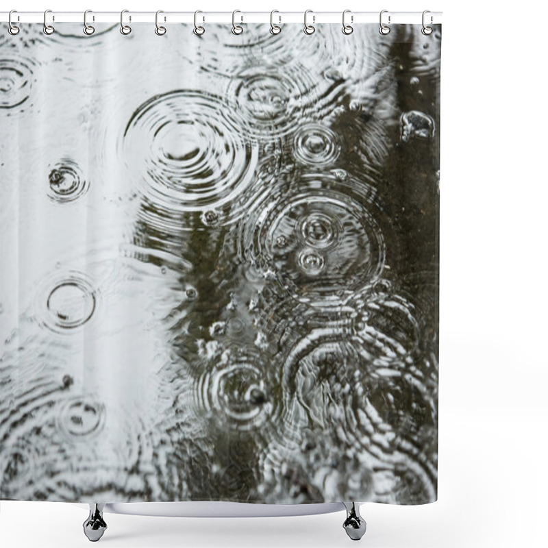 Personality  Beautiful Natural Background With Rainy Weather Shower Curtains