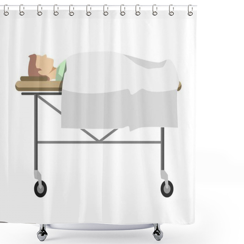 Personality  Person On Medical Table Shower Curtains