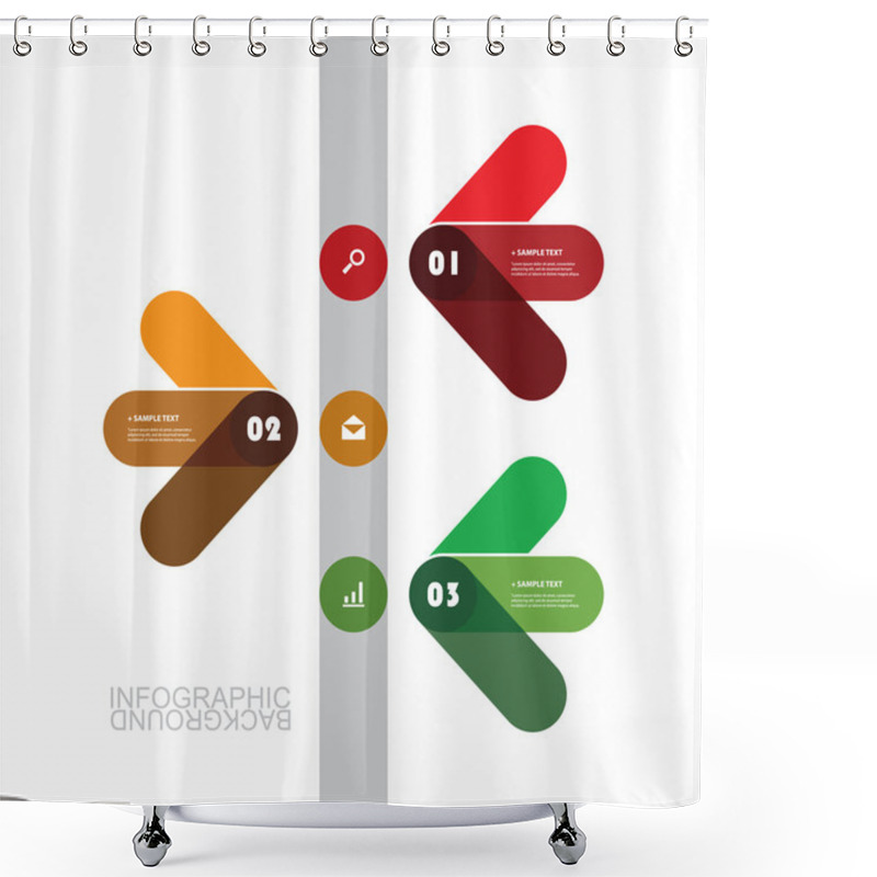 Personality  Modern Business Infographic Template - Minimal Timeline Design Shower Curtains