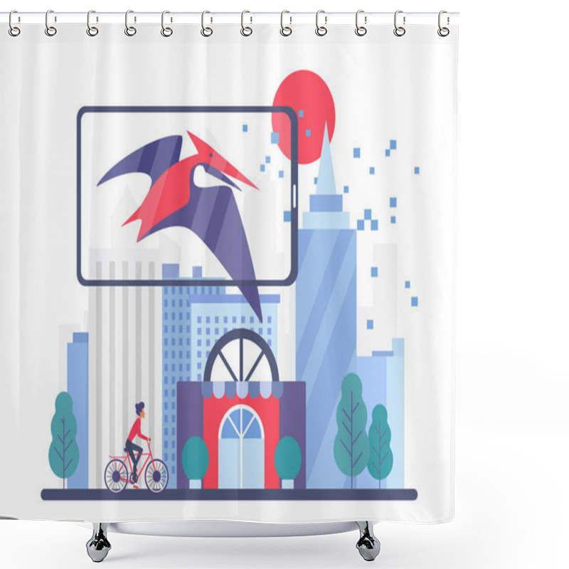 Personality  Enhanced Version Of Real Physical World With Augmented Reality Shower Curtains