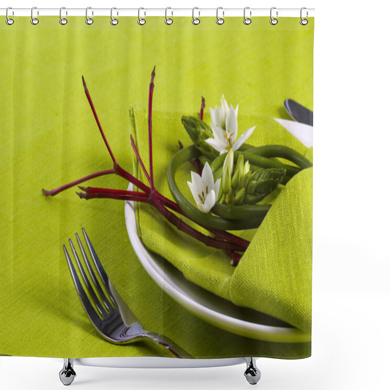 Personality  A Formal Place Setting Shower Curtains