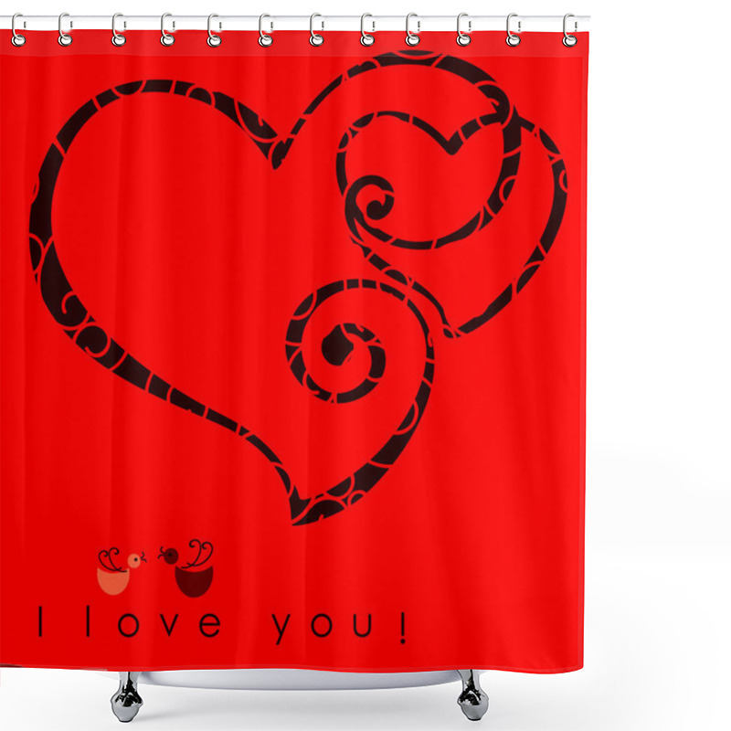 Personality  Valentine Hearts Shower Curtains