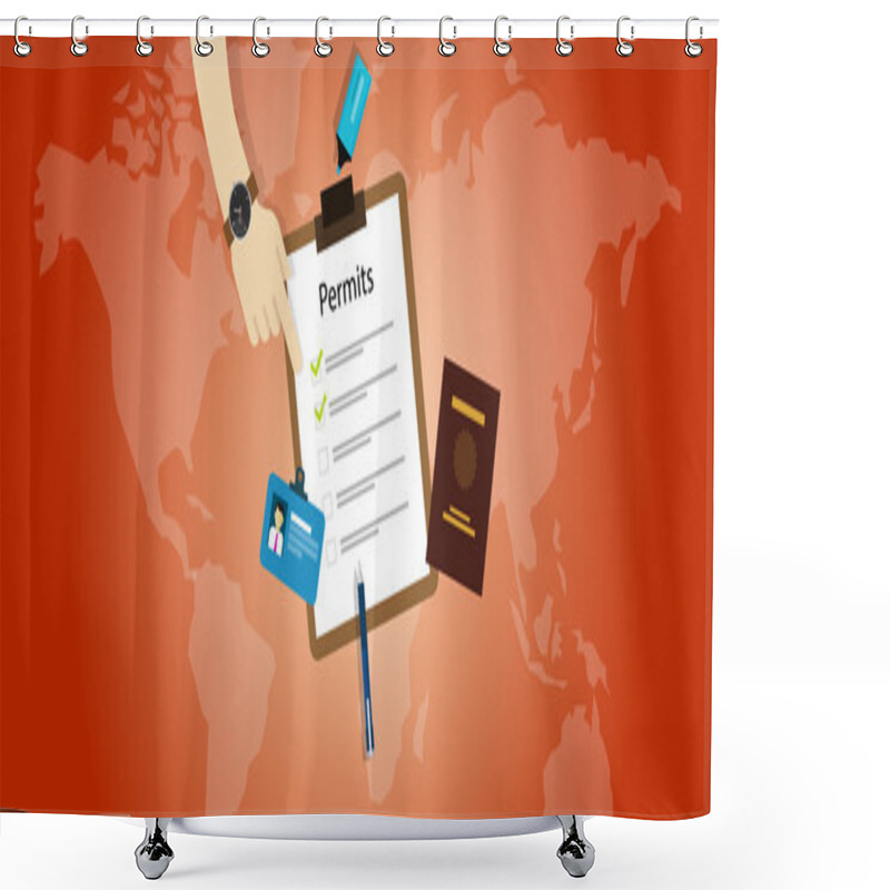 Personality  Work Travel Permits Passport Application Immigration Shower Curtains