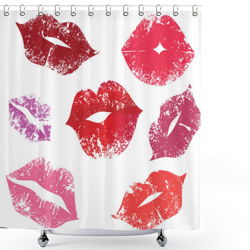 Personality  Print Of Lips, Kiss Shower Curtains