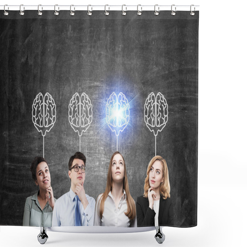 Personality  Focus Group Portrait Shower Curtains