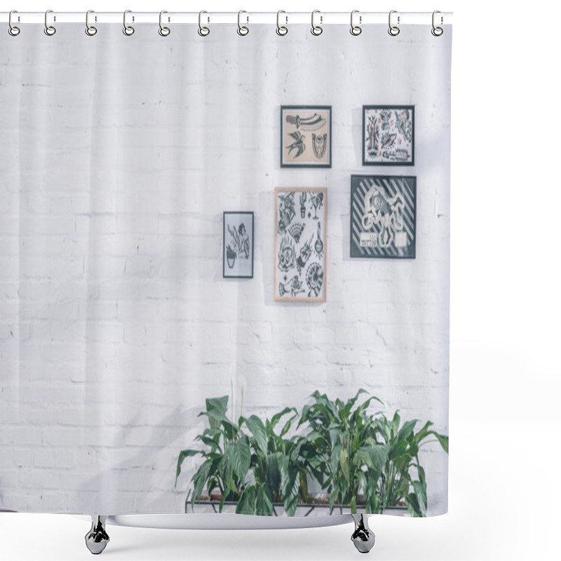 Personality  Tattoo Designs In Frames In Modern Studio Shower Curtains