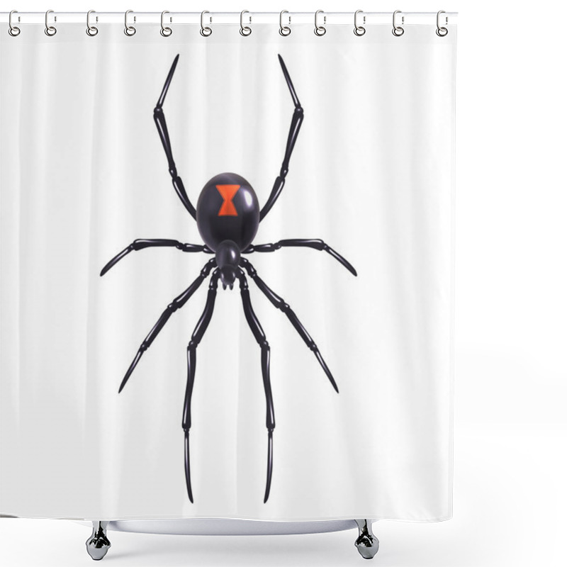 Personality  Realistic Spider Isolated Shower Curtains