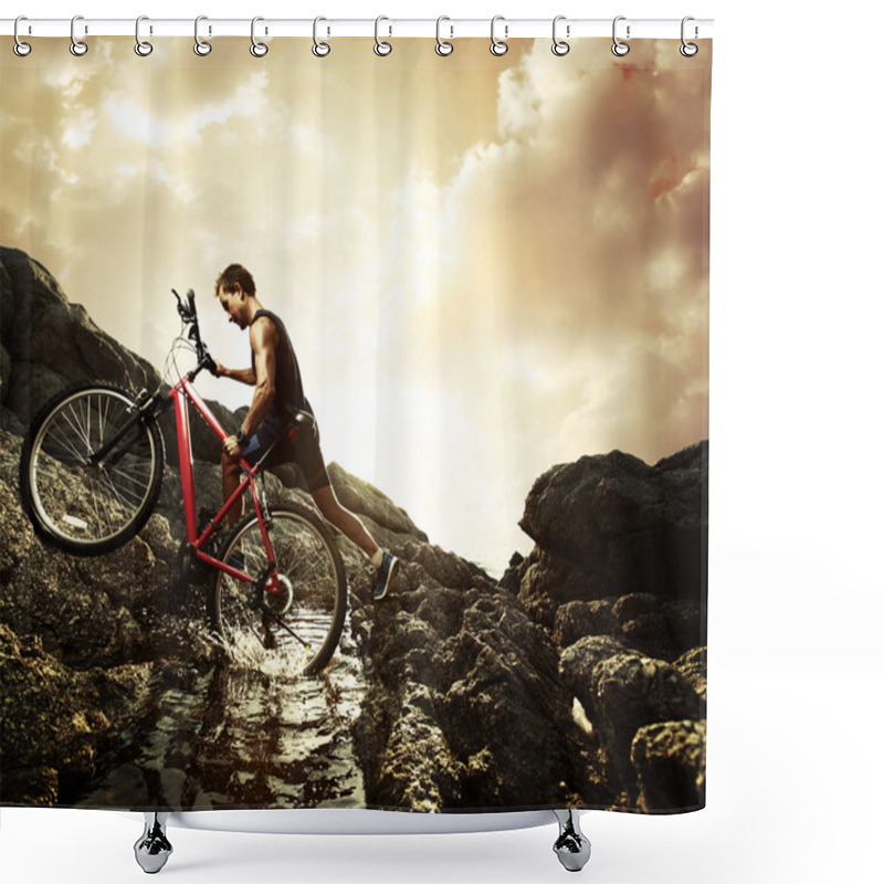 Personality  Rider Shower Curtains