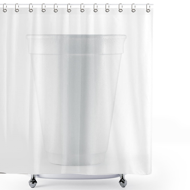 Personality  Styrofoam Disposable White Cup Shower Curtains