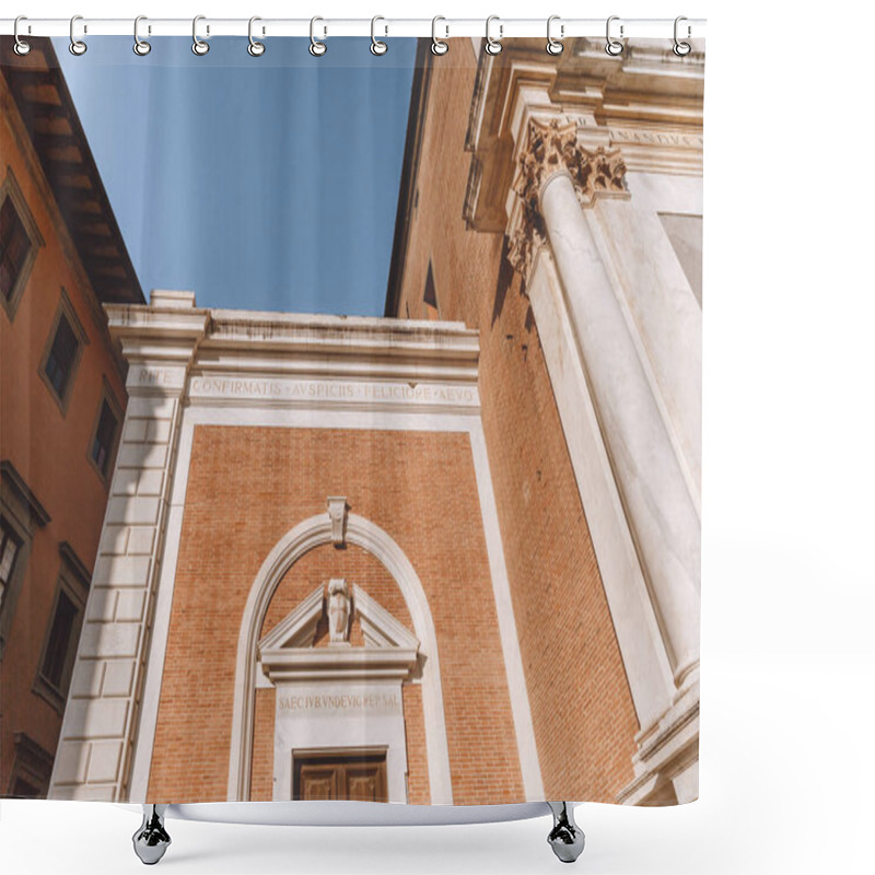 Personality  Close Up Of House In Old Mediterranean European City, Pisa, Italy  Shower Curtains