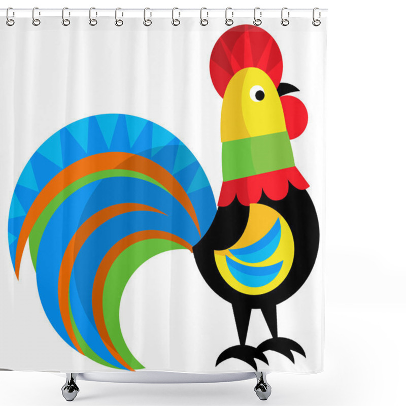 Personality  Cartoon Rooster Shower Curtains