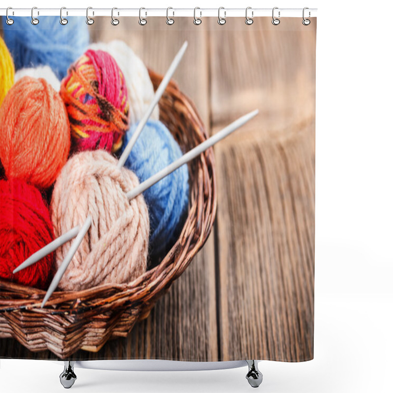 Personality  Knitting Yarn Balls Shower Curtains