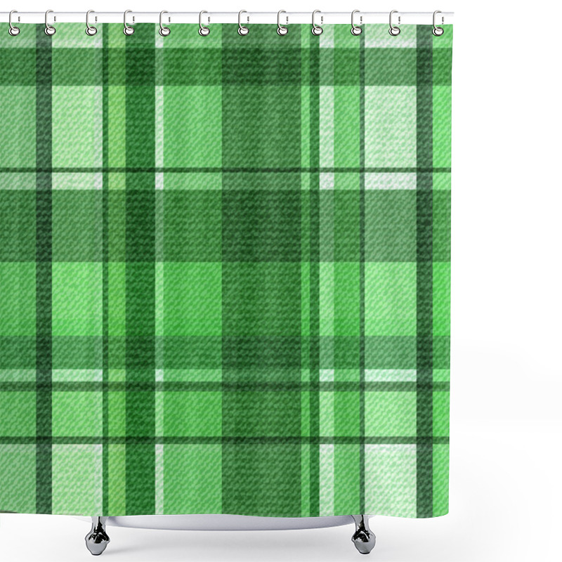 Personality  Seamless Tartan Texture Background Shower Curtains