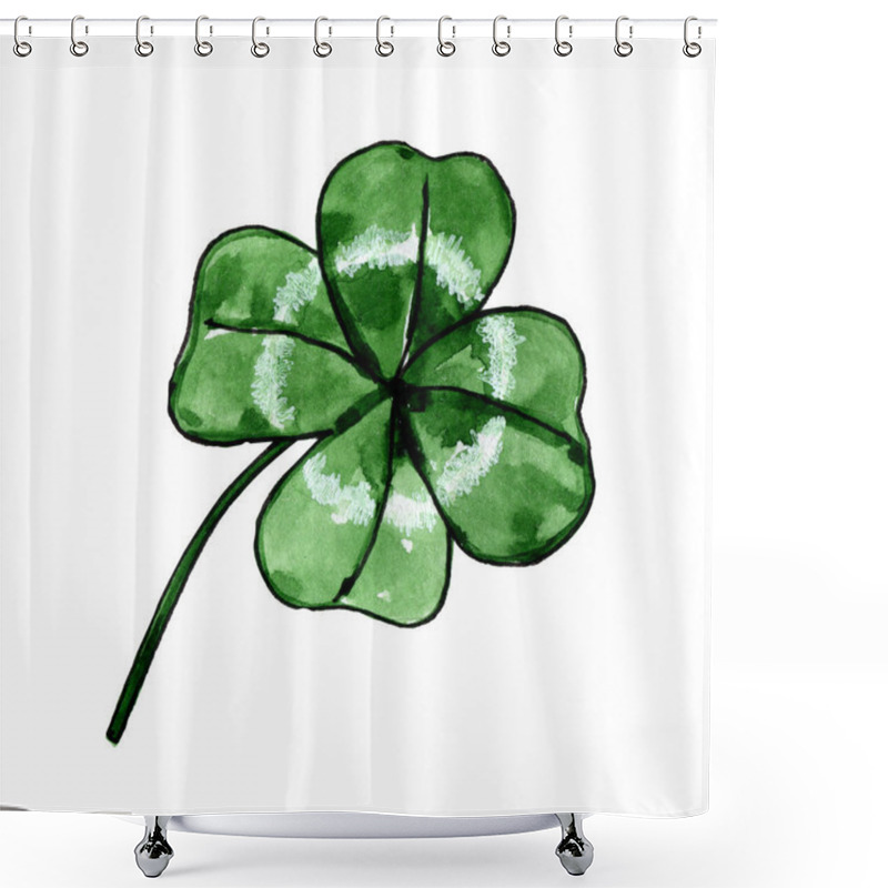 Personality  Four Leaf Clover Clip Art Shower Curtains