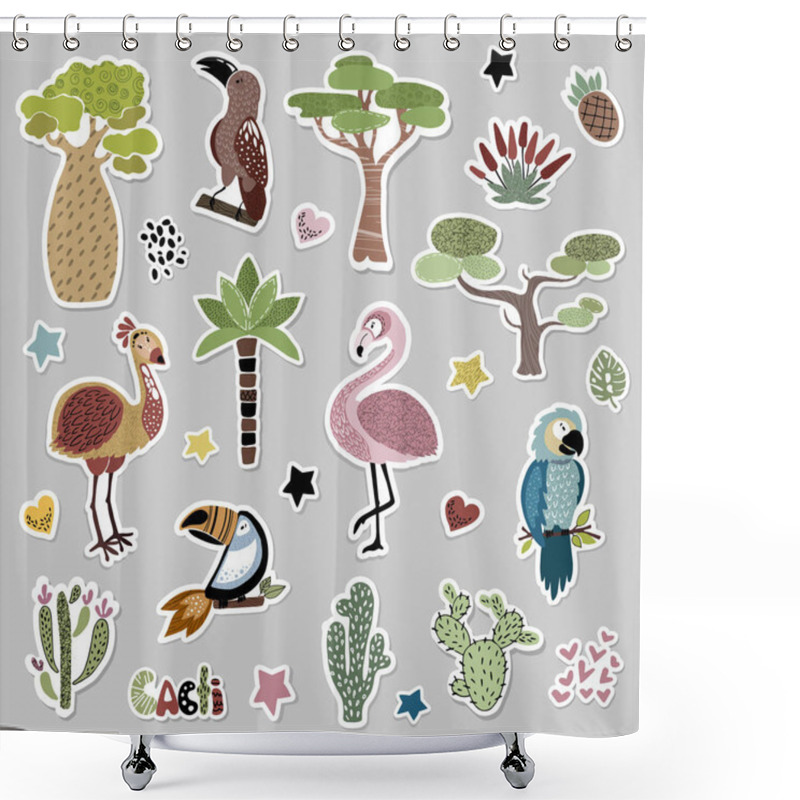 Personality  Cute African Animals  Shower Curtains