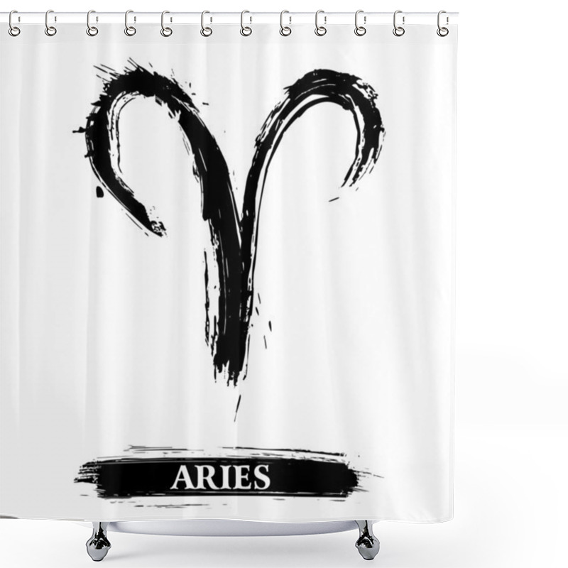 Personality  Aries Symbol Shower Curtains