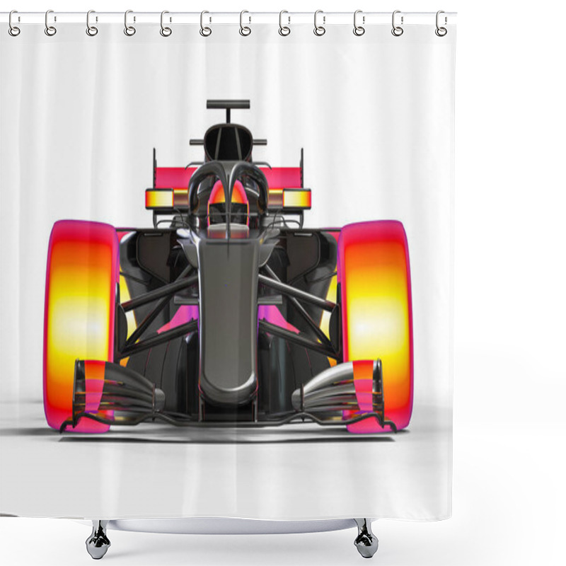 Personality  3D Render Image Of A Front Of A Race Car Representing Car Development  Shower Curtains