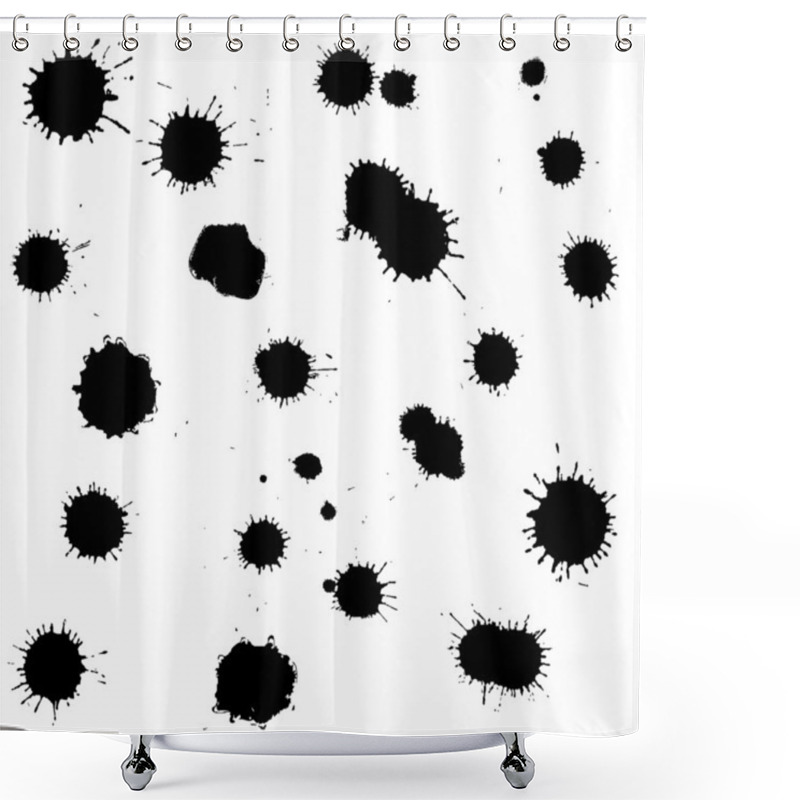 Personality  Black Blobs Stains Set Shower Curtains