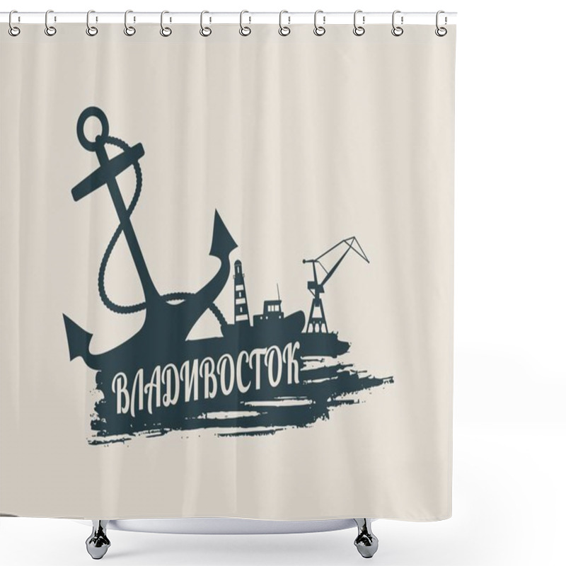 Personality  Commercial Seaport Abstraction Shower Curtains