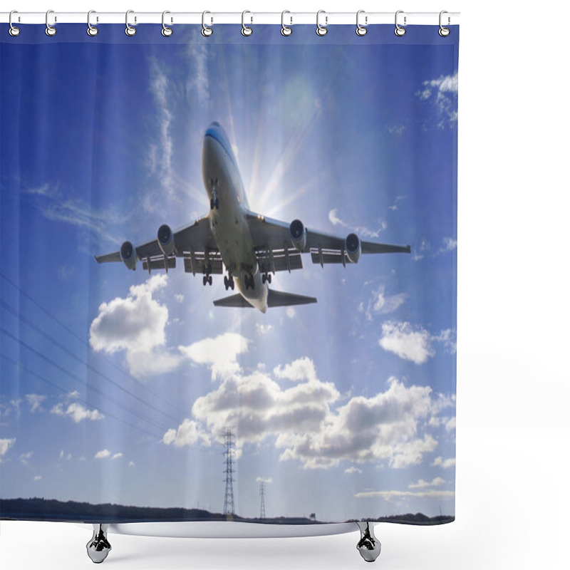 Personality  Airplane Take Off Shower Curtains