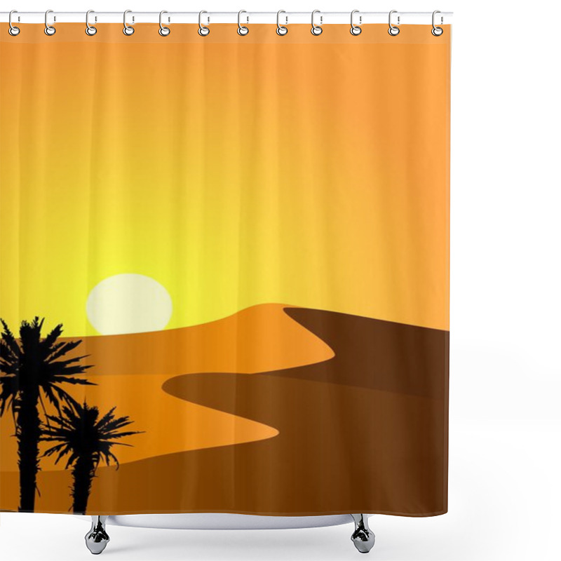 Personality  Desert Background Shower Curtains