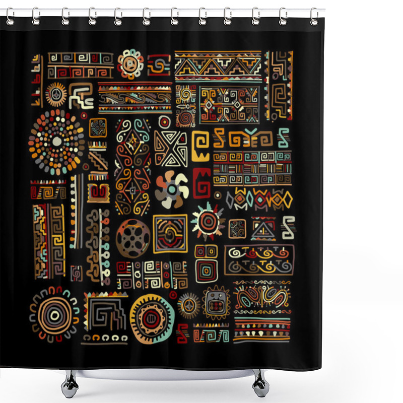 Personality  Ethnic Handmade Ornament For Your Design Shower Curtains