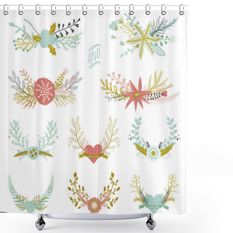 Personality  Illustrations For Valentines Day Shower Curtains