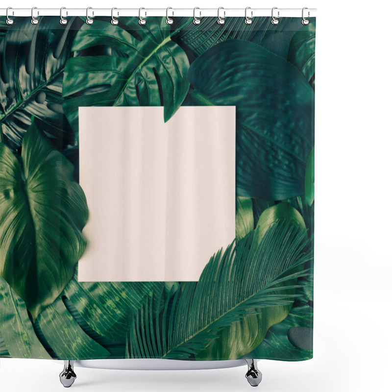 Personality  Creative Layout Made Of Tropical Leaves Shower Curtains