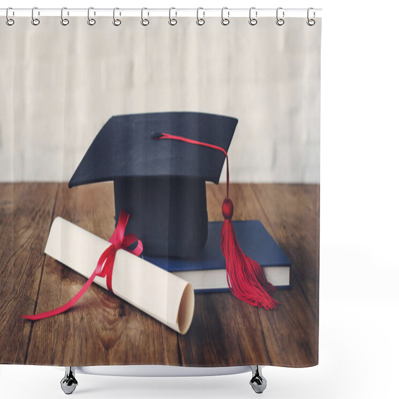 Personality  Diploma And Master's Cap Shower Curtains