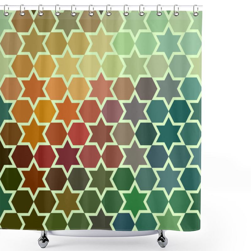 Personality  Background Of Repeating Geometric Stars Shower Curtains