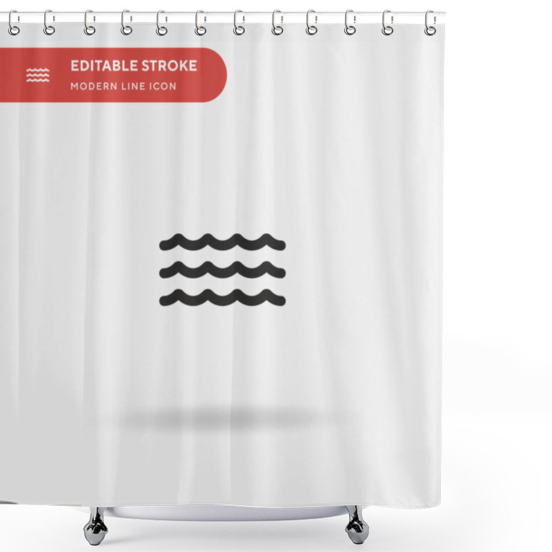 Personality  Sea Simple Vector Icon. Illustration Symbol Design Template For Web Mobile UI Element. Perfect Color Modern Pictogram On Editable Stroke. Sea Icons For Your Business Project Shower Curtains