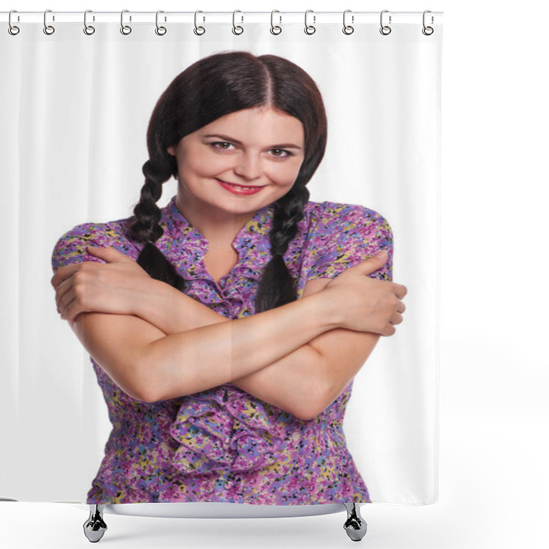 Personality  Pretty Girl Shower Curtains