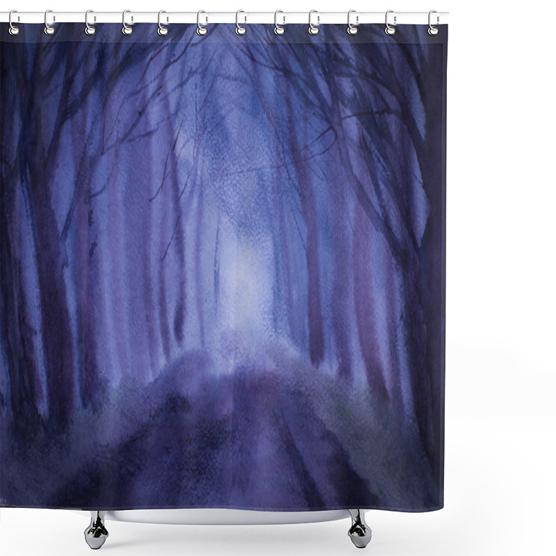 Personality  Twilight Trees And Road Shower Curtains