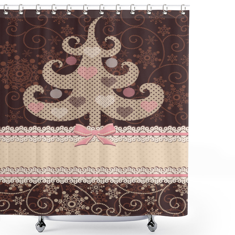 Personality  Holiday Card 2. Glamour Retro Style Shower Curtains