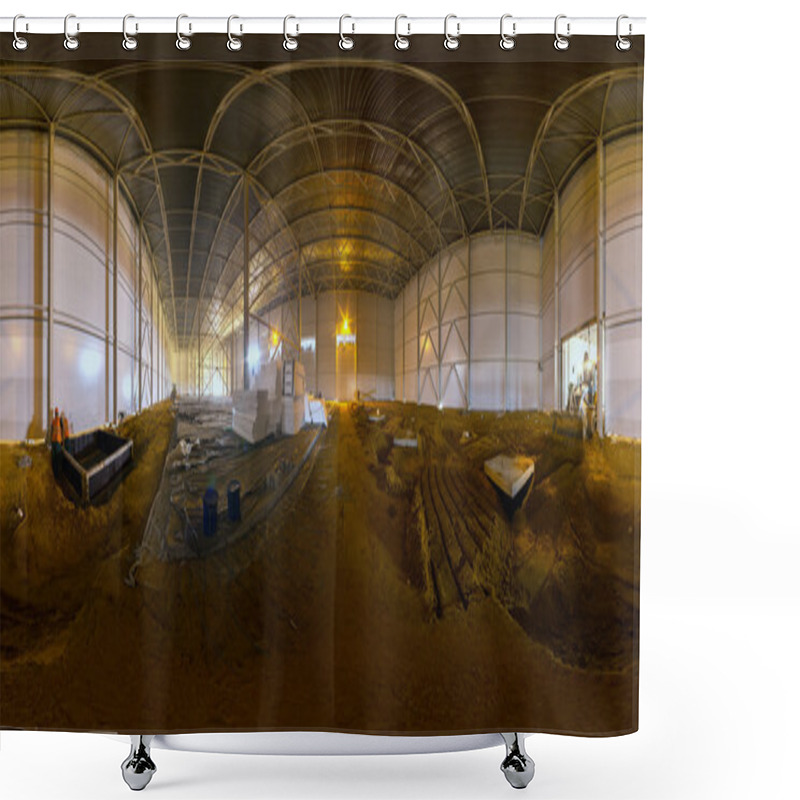 Personality  Indoor Construction Site Spherical Panorama. Shower Curtains