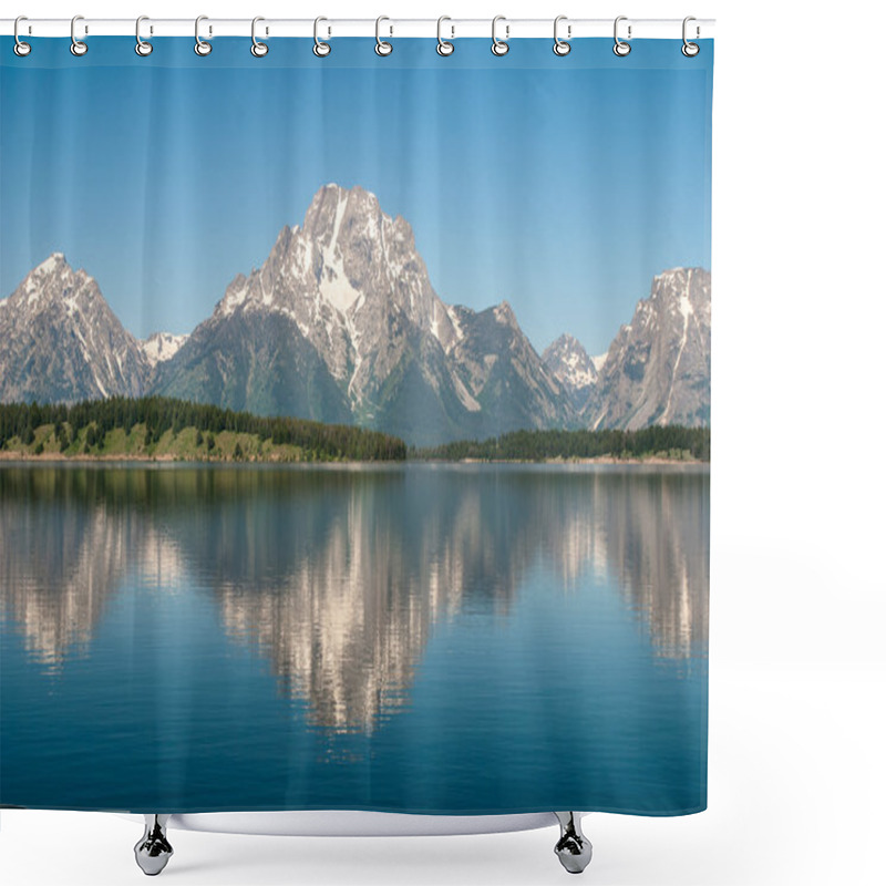 Personality  Morning On The Jackson Lake, Grand Teton National Park Shower Curtains