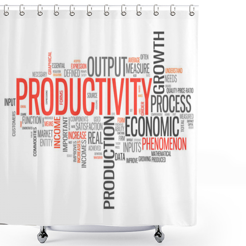 Personality  Word Cloud Productivity Shower Curtains