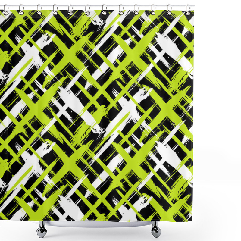 Personality  Pattern With Stripes And Crosses Shower Curtains