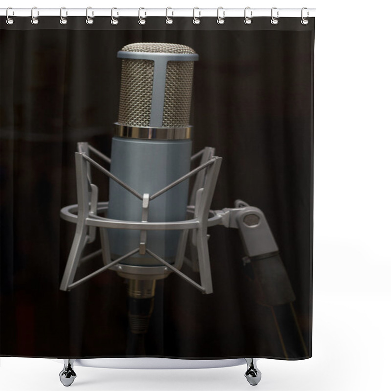 Personality  Broadcast Microphone Shower Curtains