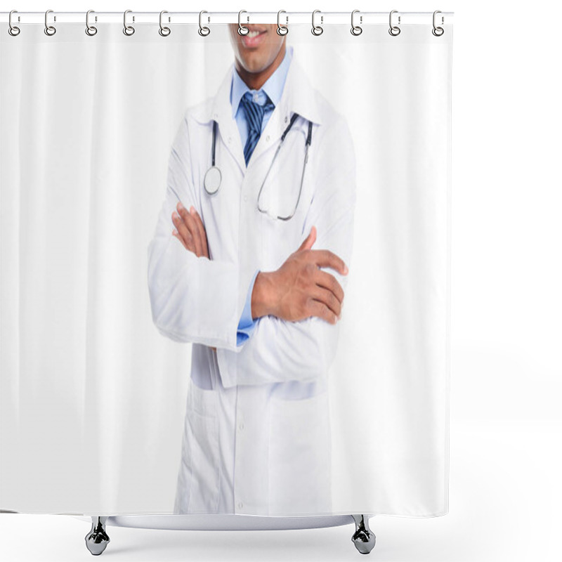 Personality  Doctor With Crossed Arms Shower Curtains