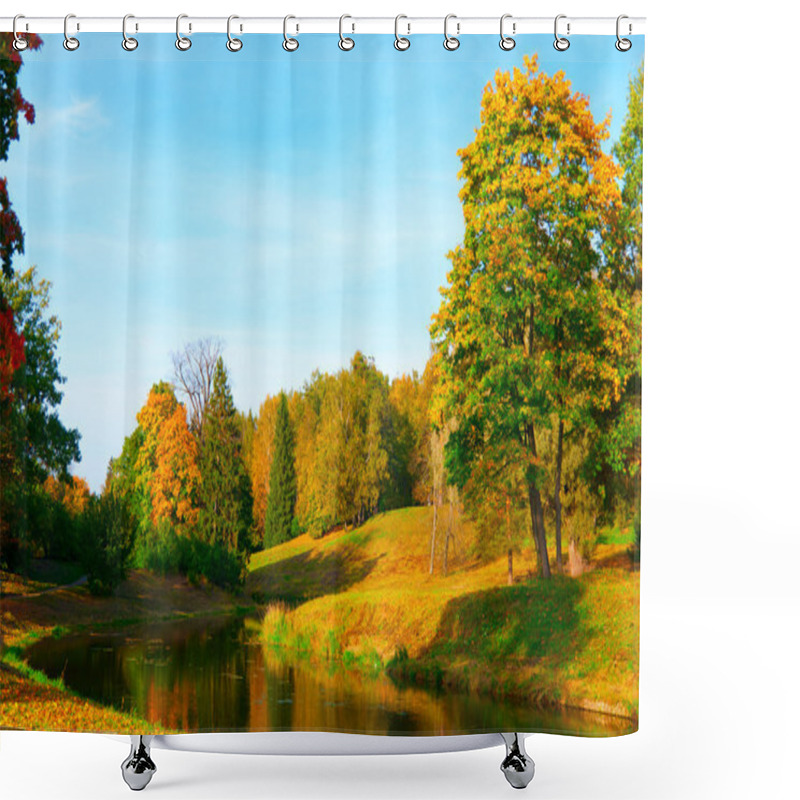 Personality  Beautiful Autumn Park Shower Curtains