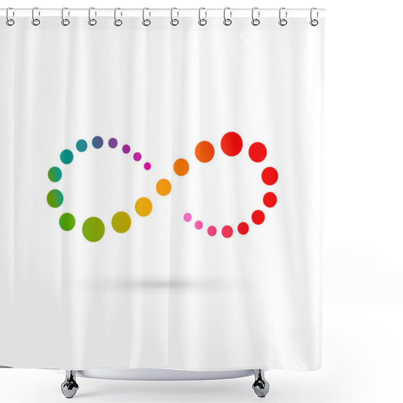 Personality  Infinity Loop Symbol Logo Icon Design Template Shower Curtains